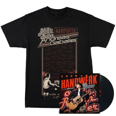 Handwerk - 10 Jahre Unplugged - Schwarze 2-LP + Piano T- Shirt